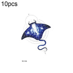 10 Stück wasserfeste, kleine, mit Süßwasser übertragbare Farbtattoo-Aufkleber, RC-501, RC-502, RC-503, RC-504, RC-505, RC-506, RC-507, RC-508, RC-509, RC-510, RC-511, RC-512, RC-513, RC-514, RC-515, RC-516