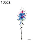 10 Stück wasserfeste, kleine, mit Süßwasser übertragbare Farbtattoo-Aufkleber, RC-501, RC-502, RC-503, RC-504, RC-505, RC-506, RC-507, RC-508, RC-509, RC-510, RC-511, RC-512, RC-513, RC-514, RC-515, RC-516