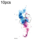 10 Stück wasserfeste, kleine, mit Süßwasser übertragbare Farbtattoo-Aufkleber, RC-501, RC-502, RC-503, RC-504, RC-505, RC-506, RC-507, RC-508, RC-509, RC-510, RC-511, RC-512, RC-513, RC-514, RC-515, RC-516