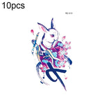 10 Stück wasserfeste, kleine, mit Süßwasser übertragbare Farbtattoo-Aufkleber, RC-501, RC-502, RC-503, RC-504, RC-505, RC-506, RC-507, RC-508, RC-509, RC-510, RC-511, RC-512, RC-513, RC-514, RC-515, RC-516