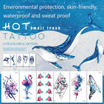 10 Stück wasserfeste, kleine, mit Süßwasser übertragbare Farbtattoo-Aufkleber, RC-501, RC-502, RC-503, RC-504, RC-505, RC-506, RC-507, RC-508, RC-509, RC-510, RC-511, RC-512, RC-513, RC-514, RC-515, RC-516