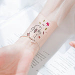 10 Stück wasserfeste, kleine, mit Süßwasser übertragbare Farbtattoo-Aufkleber, RC-501, RC-502, RC-503, RC-504, RC-505, RC-506, RC-507, RC-508, RC-509, RC-510, RC-511, RC-512, RC-513, RC-514, RC-515, RC-516