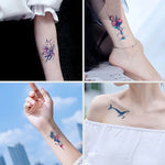 10 Stück wasserfeste, kleine, mit Süßwasser übertragbare Farbtattoo-Aufkleber, RC-501, RC-502, RC-503, RC-504, RC-505, RC-506, RC-507, RC-508, RC-509, RC-510, RC-511, RC-512, RC-513, RC-514, RC-515, RC-516