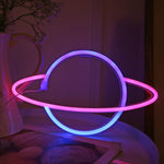 LED Personalisierte Neon-Dekorationslicht Modelllicht USB Batteriebox Doppelfunktion, Spez:, Außerirdischer, Planet, Rakete