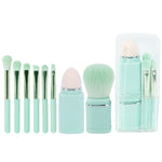 8-in-1 Mini-Make-up-Pinselset, quadratisch, tragbar, ausziehbar, Rougepinsel, Lidschattenpinsel, Anfänger-Make-up-Set, 8 in 1 (Milchweiß), 8 in 1 (Weinrot), 8 in 1 (Hellhaut), 8 in 1 (Hellblau)