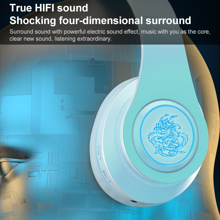 B39 Kabelloses Bluetooth-Headset Subwoofer Mit Atemlicht Unterstützt TF-Karte