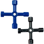 Aufzugs-Wasserzähler-Ventilschlüssel Kreuzschlüssel Innen-Dreiecksschlüssel, Stil: A Schwarz, A Schwarz, A Blau, B Silber, D Silber Mitte Sechskant/Quadratloch, E Silber, F Silber, D Silber Mitte Doppelseitiges Quadratloch