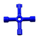 Aufzugs-Wasserzähler-Ventilschlüssel Kreuzschlüssel Innen-Dreiecksschlüssel, Stil: A Schwarz, A Schwarz, A Blau, B Silber, D Silber Mitte Sechskant/Quadratloch, E Silber, F Silber, D Silber Mitte Doppelseitiges Quadratloch
