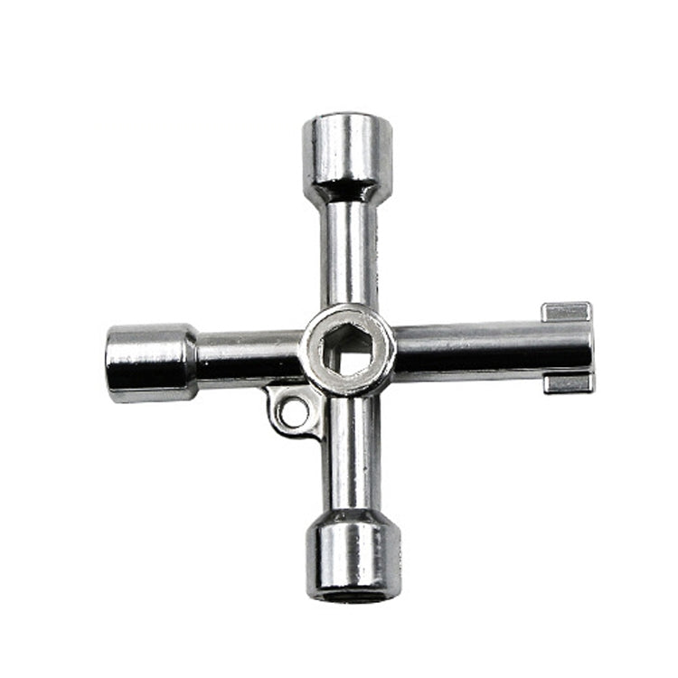 Aufzugs-Wasserzähler-Ventilschlüssel Kreuzschlüssel Innen-Dreiecksschlüssel, Stil: A Schwarz, A Schwarz, A Blau, B Silber, D Silber Mitte Sechskant/Quadratloch, E Silber, F Silber, D Silber Mitte Doppelseitiges Quadratloch