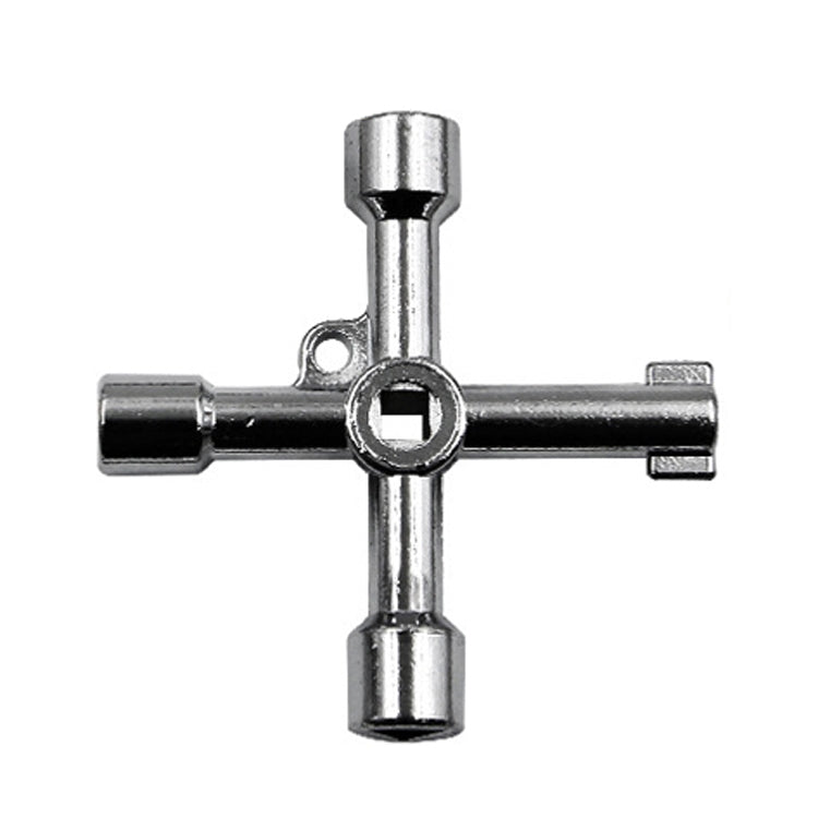Aufzugs-Wasserzähler-Ventilschlüssel Kreuzschlüssel Innen-Dreiecksschlüssel, Stil: A Schwarz, A Schwarz, A Blau, B Silber, D Silber Mitte Sechskant/Quadratloch, E Silber, F Silber, D Silber Mitte Doppelseitiges Quadratloch