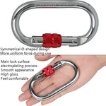 XINDA XDQ96068 Outdoor-Ausrüstung Klettern Hauptverschluss Karabiner O-förmiges Stahlschloss Drahtschnallenschloss, XINDA XDQ96068 (Schwarz), XINDA XDQ96068 (Silber Rot), XINDA XDQ96068 (Silber Blau)