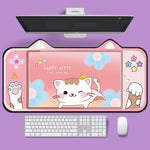 Niedliche Katzenohr Computer-Tastatur-Schreibtischunterlage Mauspad, 400 x 800 x 2mm