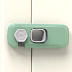 Children Anti-pinch Hand-opening Door Safety Lock, Light Gray, Green