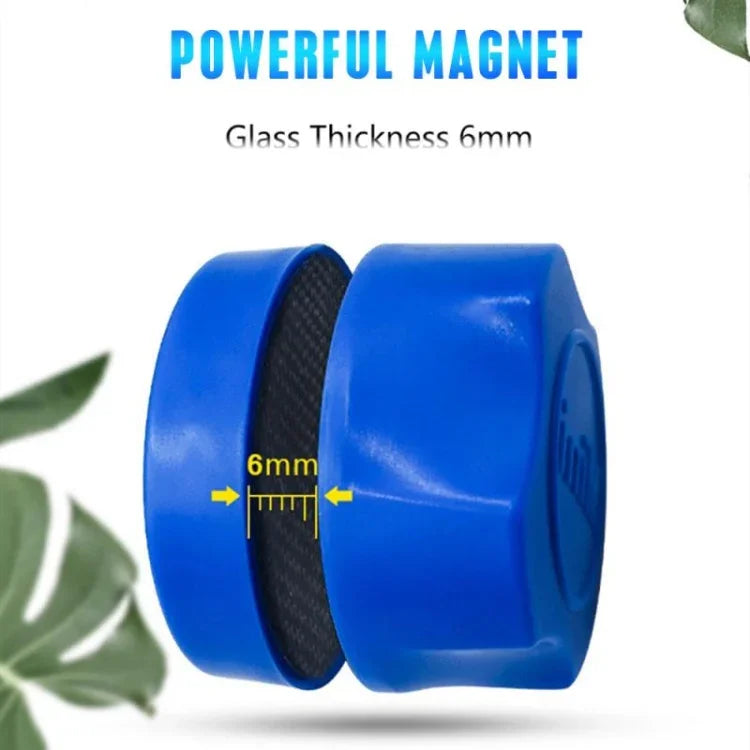 Doppelseitige magnetische Aquarien-Reinigungsbürste, Blau, Weiß, Schwarz