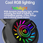 FOREV G97 RGB Leuchtendes kabelgebundenes Gaming-Headset mit Mikrofon, Spez.: 7.1 Kanal (Schwarz)