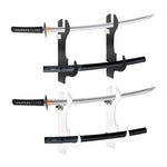 Acrylic Samurai Sword And Scabbard Holder, Transparent, Black