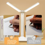 Doppelkopf Beleuchtung LED Lade-Schreibtischlampe, Stil:, Stecker-Version+Kabel, Wiederaufladbar 3600mAh+Kabel, Wiederaufladbar 4000mAh+Kabel