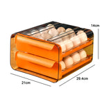Haushalts-Doppelschicht-Schubladen-Eieraufbewahrungsbox, Orange, Weiß, Grau