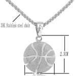 Dreidimensionaler Sportball-Anhänger Halskette, Stil: Damen Rugby 18K Gold, Herren Basketball Weiß K, Herren Fußball 18K Gold