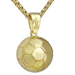 Dreidimensionaler Sportball-Anhänger Halskette, Stil: Damen Rugby 18K Gold, Herren Basketball Weiß K, Herren Fußball 18K Gold