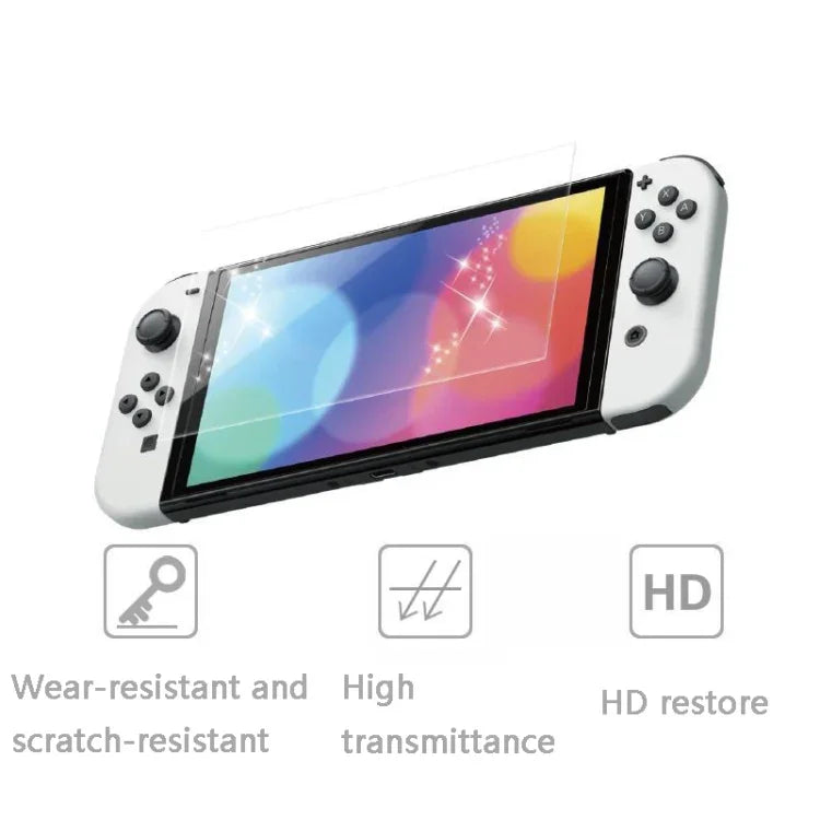 KJH NS-062 Anti-Fingerprint-Bildschirmschutzfolie für Nintendo Switch OLED-Konsolen, NS-062
