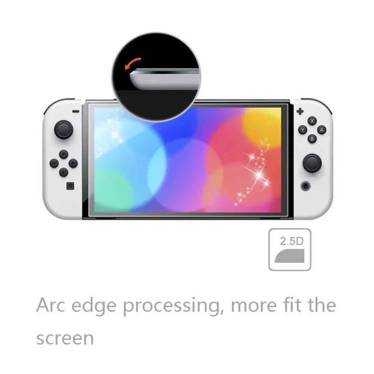 KJH NS-062 Anti-Fingerprint-Bildschirmschutzfolie für Nintendo Switch OLED-Konsolen, NS-062