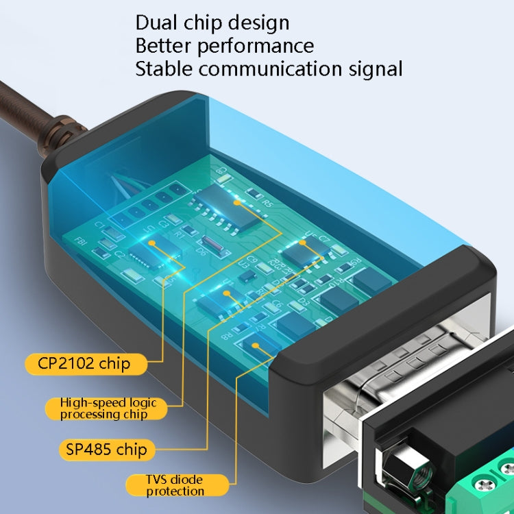 DTECH DT-5019 USB-zu-RS485/RS422 Konvertierungskabel, FT232 Chip, Länge:, 0,5m, 1,5m