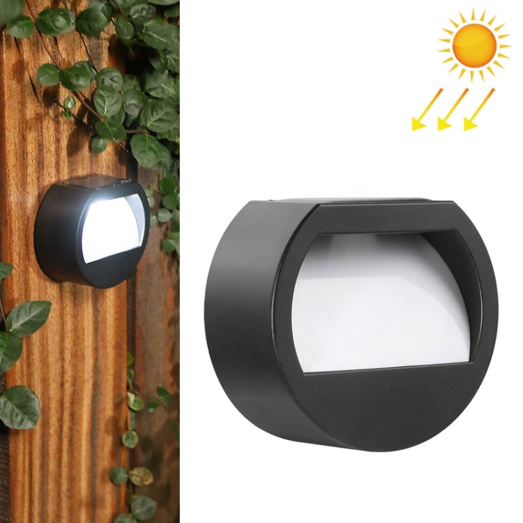 Solar Outdoor Wasserdichte LED Runde Wandleuchte Treppenlicht, Weißlicht, Warmlicht