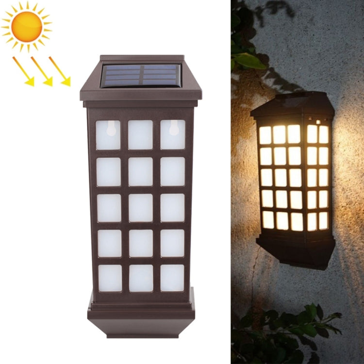 Solar-Außenwandleuchte für Zäune und Mauern, Garten-Dekoration, warmes Licht, weißes Licht