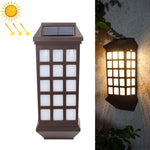 Solar-Außenwandleuchte für Zäune und Mauern, Garten-Dekoration, warmes Licht, weißes Licht