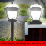 2 LED Solar Wasserdichte Gartenleuchte für Außenbereich, Stil: Weißes Licht-Rasendekoration, Warmes Licht-Rasendekoration, Weißes Licht-Säulenlampe