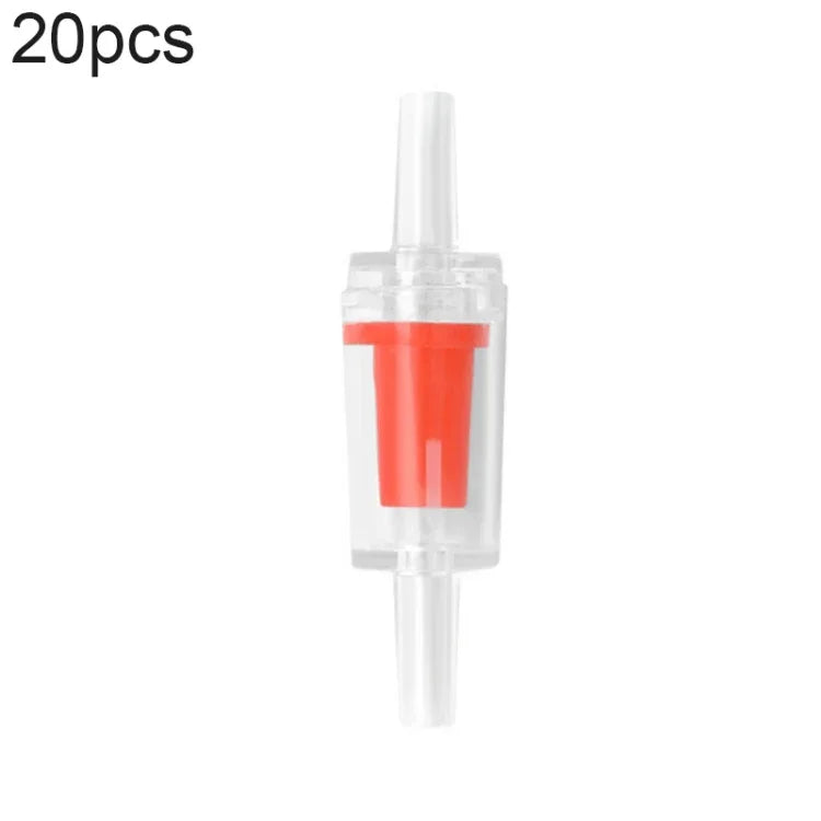 20 STÜCK Aquarien-Luftpumpe Schlauch Rückschlagventil, 4mm (Rot), 4mm (Schwarz), 4mm (Weiß), 4mm (Blau), 8mm (Rot), 10mm (Weiß), 12mm (Weiß), 4mm (Weiß Rot)