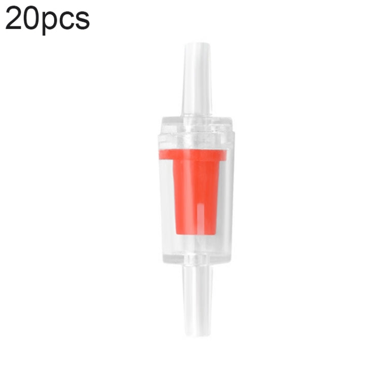 20 STÜCK Aquarien-Luftpumpe Schlauch Rückschlagventil, 4mm (Rot), 4mm (Schwarz), 4mm (Weiß), 4mm (Blau), 8mm (Rot), 10mm (Weiß), 12mm (Weiß), 4mm (Weiß Rot)