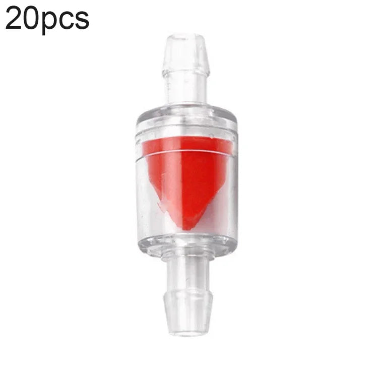 20 STÜCK Aquarien-Luftpumpe Schlauch Rückschlagventil, 4mm (Rot), 4mm (Schwarz), 4mm (Weiß), 4mm (Blau), 8mm (Rot), 10mm (Weiß), 12mm (Weiß), 4mm (Weiß Rot)