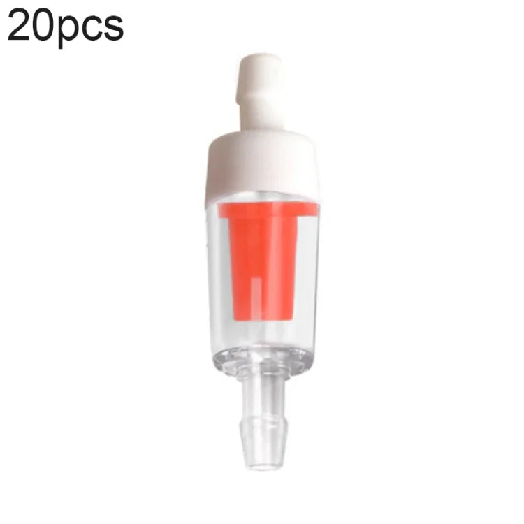 20 STÜCK Aquarien-Luftpumpe Schlauch Rückschlagventil, 4mm (Rot), 4mm (Schwarz), 4mm (Weiß), 4mm (Blau), 8mm (Rot), 10mm (Weiß), 12mm (Weiß), 4mm (Weiß Rot)