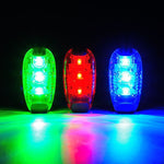 Outdoor Fahrrad Nachtlauf Warmlicht Fahrrad Rücklicht, Farbe: 3 LED Rot, 3 LED Rot, 3 LED Blau, 3 LED Grün, 5 LED Rot, 5 LED Blau, 5 LED Grün