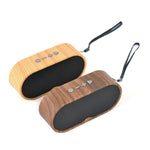 F3 Retro-Mini-Bluetooth-Lautsprecher im Holzmaserungs-Design, TF-Karten-Unterstützung, dunkle Maserung, helle Maserung