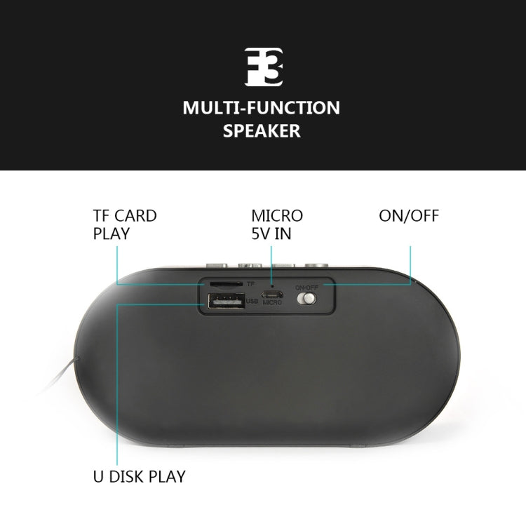 F3 Retro-Mini-Bluetooth-Lautsprecher im Holzmaserungs-Design, TF-Karten-Unterstützung, dunkle Maserung, helle Maserung