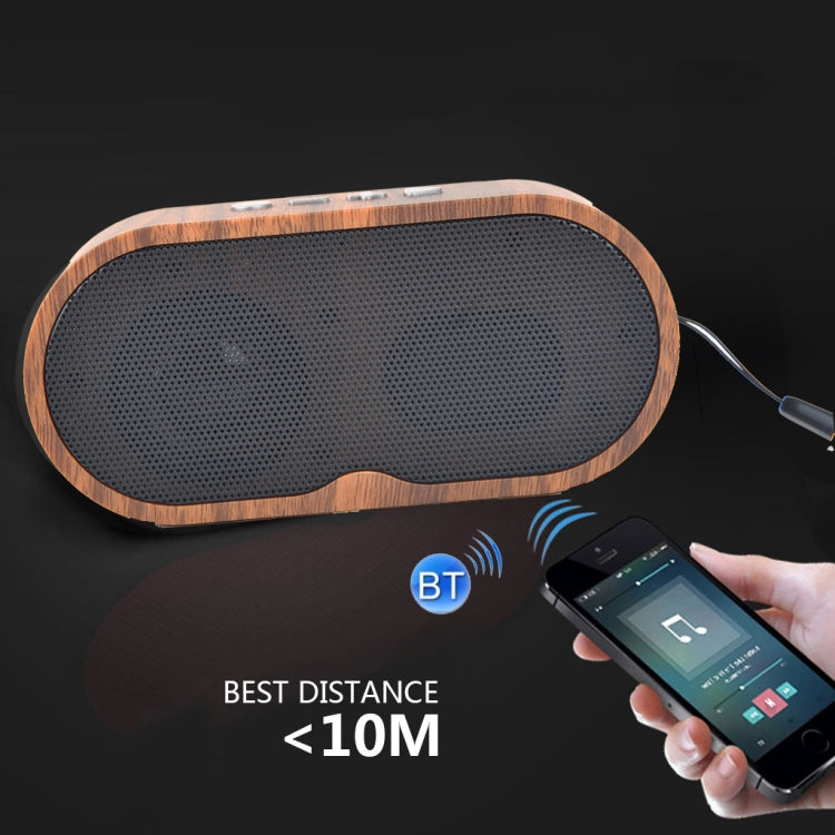 F3 Retro-Mini-Bluetooth-Lautsprecher im Holzmaserungs-Design, TF-Karten-Unterstützung, dunkle Maserung, helle Maserung