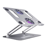 BONERUY P43F Aluminum Alloy Folding Computer Stand Notebook Cooling Stand, Silver, Grey, Silver with Type-C Cable, Gray with Type-C Cable