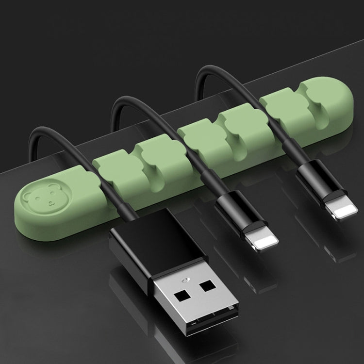 6-Loch Bär Silikon-Desktop-Datenkabel-Organizer und Befestigungsvorrichtung, 6 Löcher
