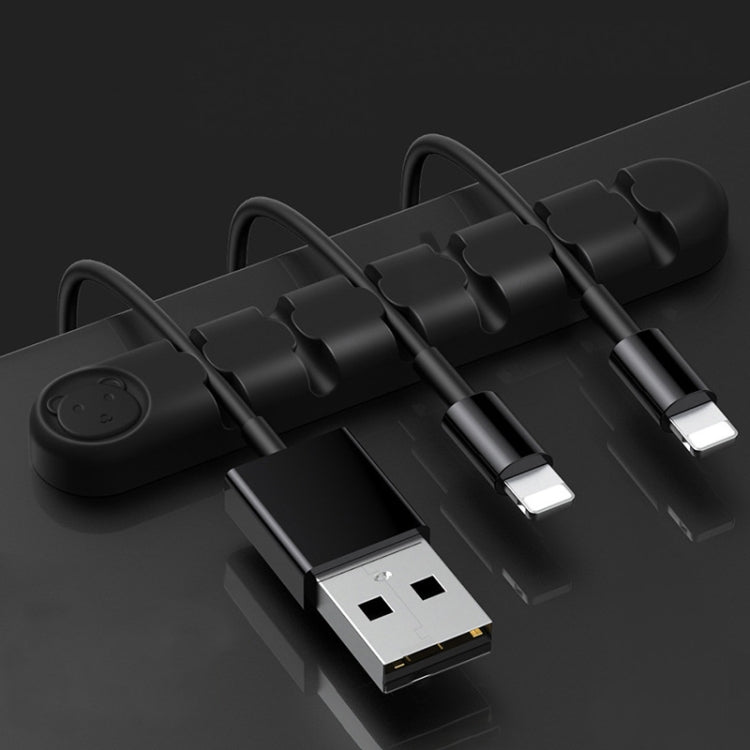 6-Loch Bär Silikon-Desktop-Datenkabel-Organizer und Befestigungsvorrichtung, 6 Löcher