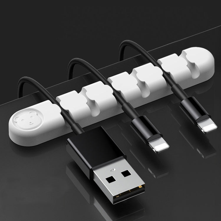 6-Loch Bär Silikon-Desktop-Datenkabel-Organizer und Befestigungsvorrichtung, 6 Löcher