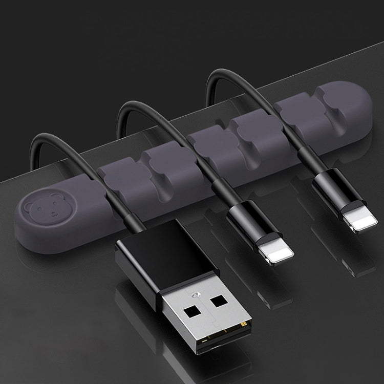 6-Loch Bär Silikon-Desktop-Datenkabel-Organizer und Befestigungsvorrichtung, 6 Löcher