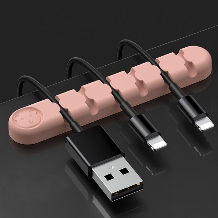 6-Loch Bär Silikon-Desktop-Datenkabel-Organizer und Befestigungsvorrichtung, 6 Löcher