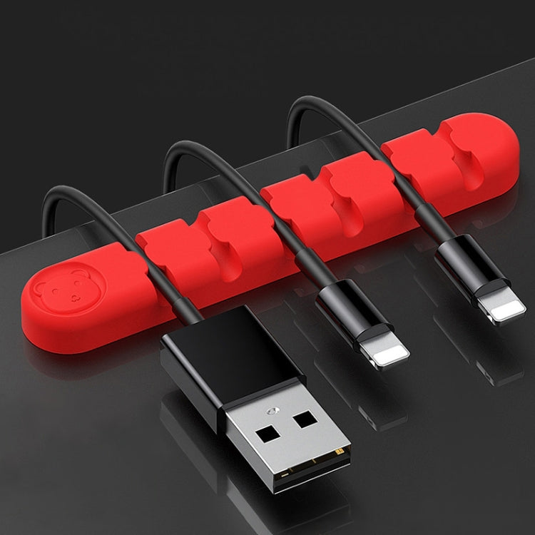 6-Loch Bär Silikon-Desktop-Datenkabel-Organizer und Befestigungsvorrichtung, 6 Löcher