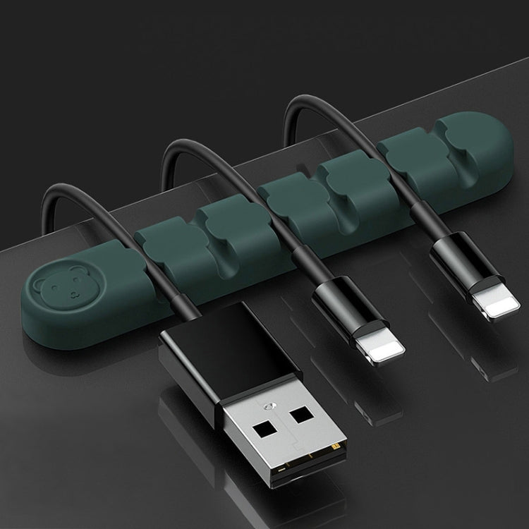 6-Loch Bär Silikon-Desktop-Datenkabel-Organizer und Befestigungsvorrichtung, 6 Löcher