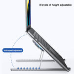 BONERUY P11F Notebook Kühlhalter Lüfter Aluminiumlegierung Radiator, Grau, Silber, Grau mit Typ-C Kabel, Silber mit Typ-C Kabel
