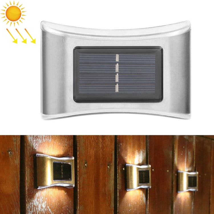 6er-Set LED Solar Außen-Garten-Edelstahl-Wandleuchten, weißes Licht, warmes Licht, Farblicht