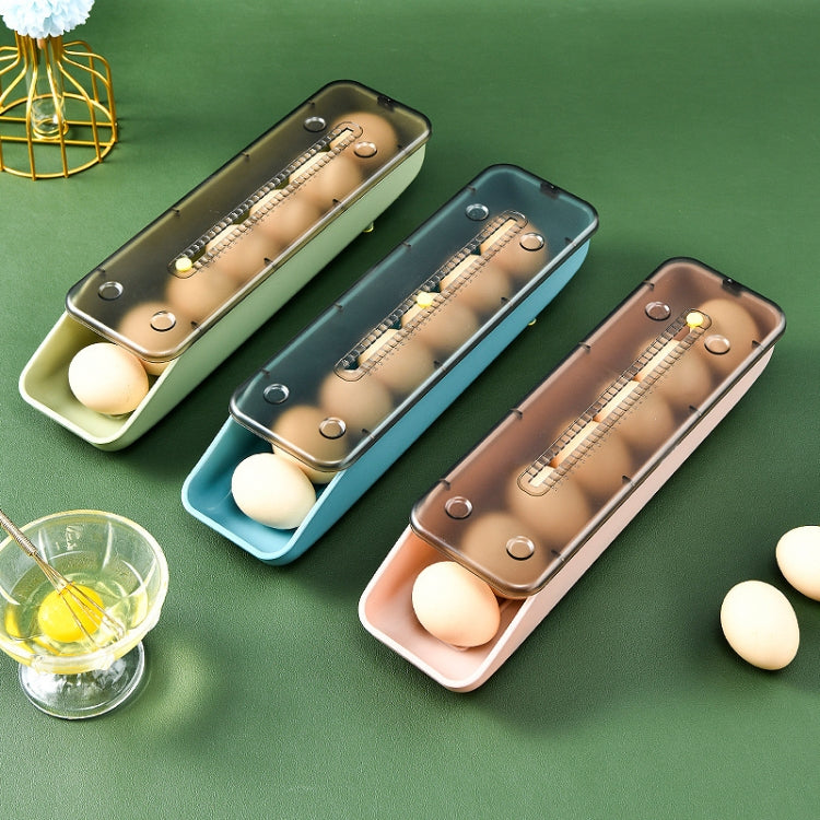 Automatischer Eierbehälter zur Aufbewahrung im Kühlschrank, Frischhaltebox, 1 Schicht Grün, 1 Schicht Blau, 1 Schicht Rosa